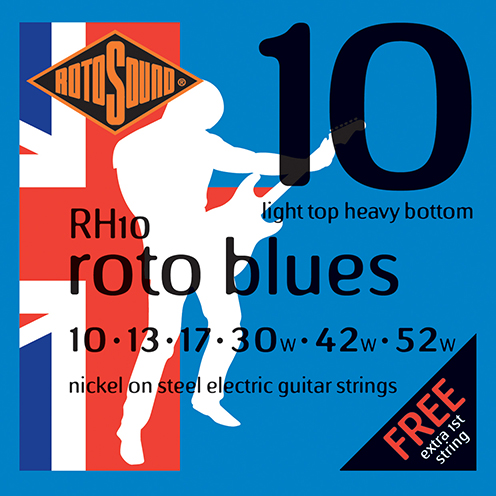 Rotosound 'Roto Blues' Electric Guitar Strings, Nickel Wound 10-52
