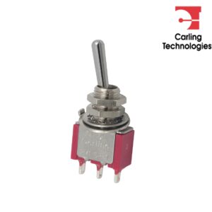Carling Mini Toggle Switch, 2M1 Series (Long Bat) SPDT